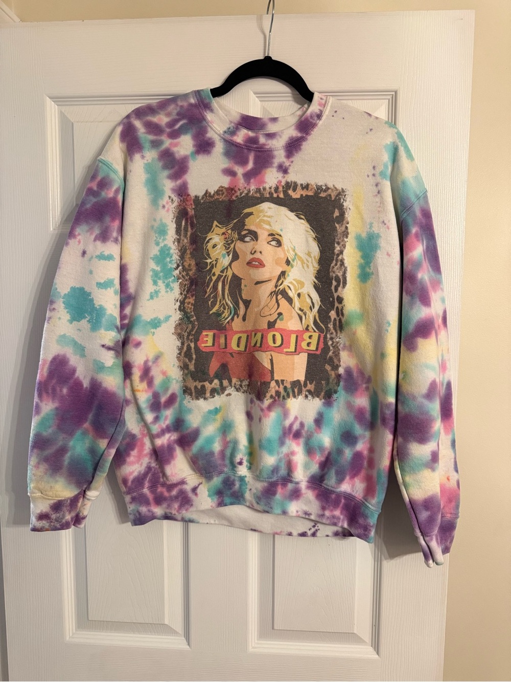 Blondie Graphic Tie-Dye Crewneck Sweatshirt - Multicolor Large